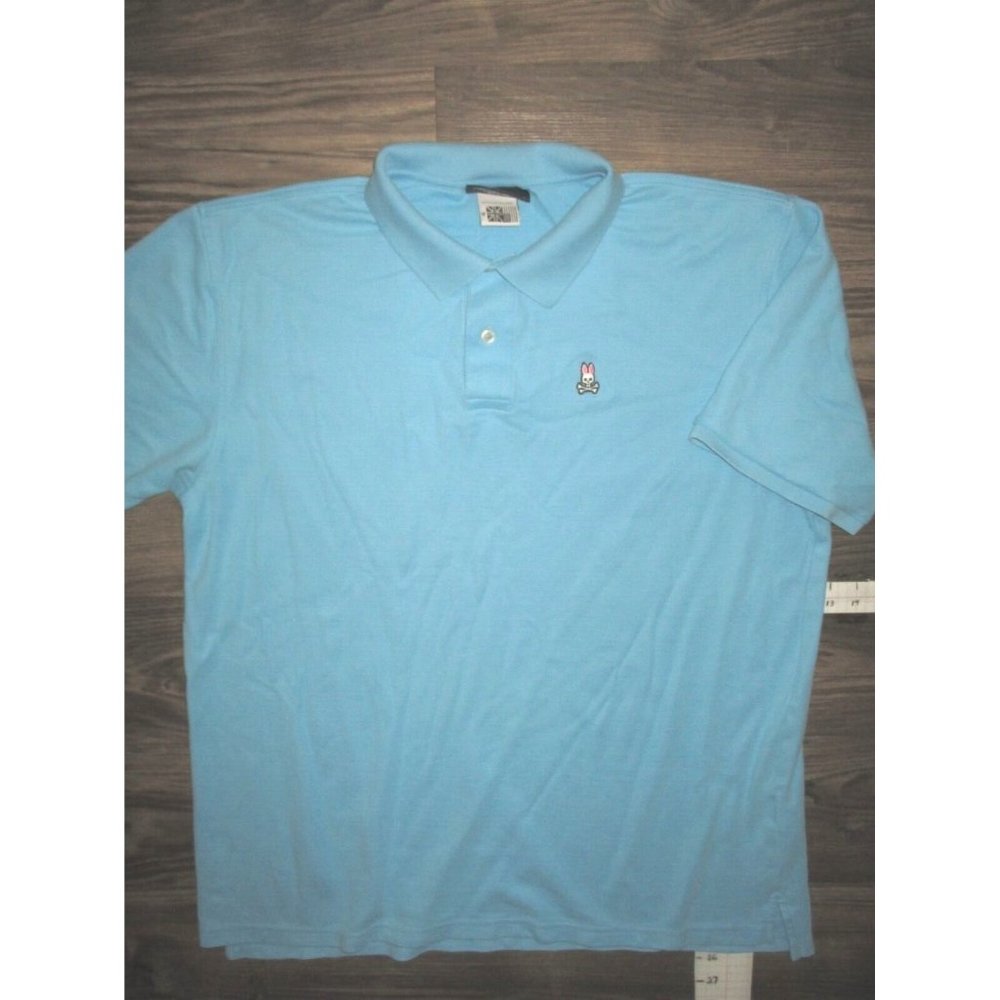 Psycho Bunny Polo Shirt Mens 9 Light Blue